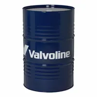 VALVOLINE 5W-30 synthetic motor oil in a 55-gallon drum, formulated for gasoline engines in European passenger cars. Non-biodegradable with Dexos 1 rating, suitable for fleet and workshop use