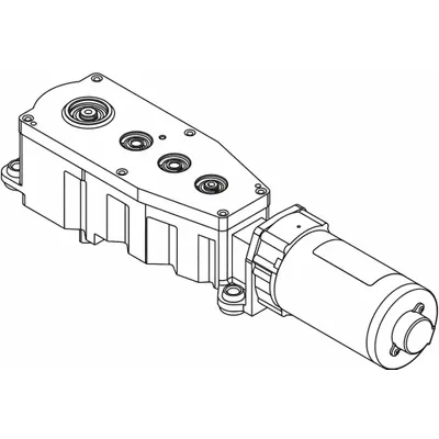 LCN Motor Gear Box: Aluminum (MPN 9540-3454 LH) - Replacement Parts for Door Operators