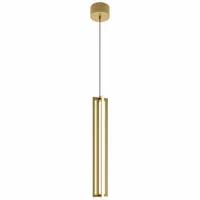 AFX INC. LEDPendant: 4 in Dia, 24 in Ht, Gold, 2,400 lm, 3000K, 25 W, 120V AC, Dimmable (MPN CSSP24L30D1GD)