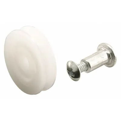 PRIME-LINE Roller: Roller, 1 in Overall Ht, 1 in Overall Lg, 1/4 in Overall Wd, Unfinished - Screen Door Hardware