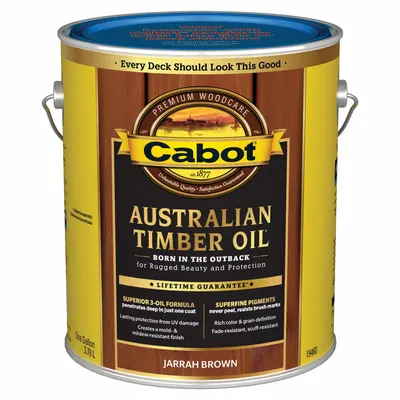 CABOT Wood Stain: Wood Stain, Exterior, Oil, 1 gal Container Size, Wood, Flat - Wood Stains