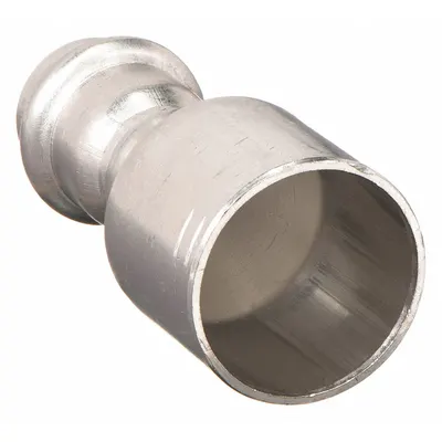 VIEGA PROPRESS Crimp Fitting: 1 1/2 in CTS x 1 in CTS Size, Straight, FTG x Press-fit - Standard Stainless Steel Press Tube Fittings