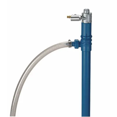 FINISH THOMPSON Air Drum Pump: Pump w/ Discharge Hose & Spout, 22 gpm Max. Flow Rate - Low Viscosity Centrifugal Drum Pumps