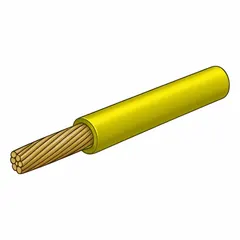 Single-conductor primary wire with XLPE insulation, 12 AWG, 100 ft length, yellow, rated 60 V. Suitable for general-purpose wiring in vehicles, trailers, and marine applications requiring flexibility and resistance to heat, oil, and abrasion.
