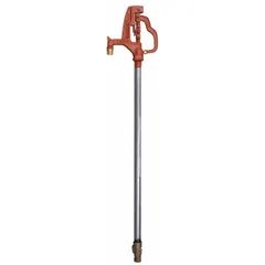 This yard hydrant features a galvanized finish and a stainless steel rod for corrosion resistance. With a 6 ft bury depth, it provides frost protection for outdoor water access in cold climates. The 18 gpm flow rate supports tasks such as livestock watering, garden irrigation, and general yard use.