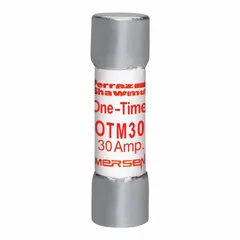 Midget, fast-acting fuse rated 30 A and 250 V AC. Dimensions: 13/32 in x 1 1/2 in. Non-indicating. Used for overcurrent protection in control panels, power supplies, and industrial machinery.