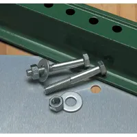 Sign Mounting Hardware: Mounting Bolts, Plated Steel, Unfinished, Silver, 2 PK (MPN 373-00693)