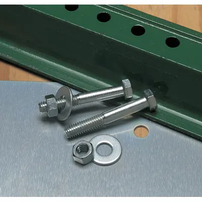 TAPCO Sign Mounting Hardware: Mounting Bolts, Plated Steel, Unfinished, Silver