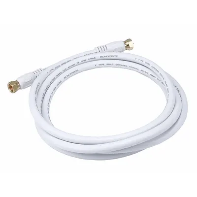 MONOPRICE Coaxial Cable: RG-6/UL, 18 AWG Conductor Gauge - RG-6/U Coaxial Cable with F-Type Connectors