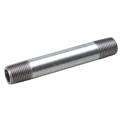 OEM Pipe Nipple: 1 1/4 in Nominal Pipe Size, 6 in Lg, Schedule 160, Galvanized Steel - Schedule 160 Threaded on Both Ends High Pressure Nipples