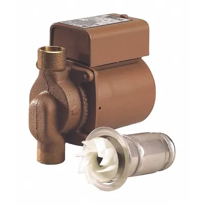 TACO Circulating Pump: 1/40 hp HP, 115V AC, Bronze, 1, 7 gpm, 5 ft Max. Head - General-Purpose Inline Circulator Pumps