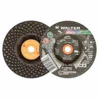 WALTER SURFACE TECHNOLOGIES Depressed Center Grinding Wheel: Type 29, 5" x 1/4" x 5/8"-11, 36 Grit (MPN 15L503)
