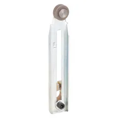 Rotary lever roller actuator with outside offset roller position. Adjustable arm/operator length up to 4 inches. Compatible with 9007AW series limit switches. Used for position detection in industrial machinery and automation systems.