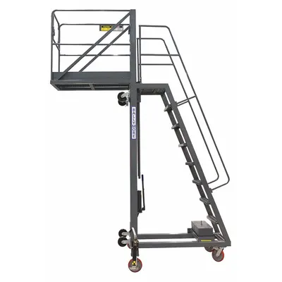 BALLYMORE Work Platform: 11.7 ft Platform Ht, Unassembled, Locking Casters, Steel - Tank-Top Adjustable-Height Cantilever Ladders