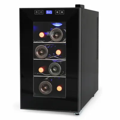 BLACK & DECKER Refrigerator: Black, 1 cu ft Total Capacity, 3 Shelves - Beverage Coolers