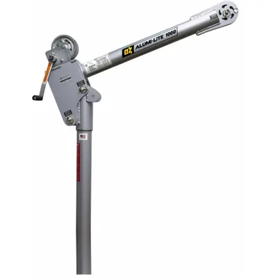OZ LIFTING PRODUCTS Davit Crane: Aluminum, Manual, 1,000 lb Max. Load Capacity - Lightweight Aluminum Davit Cranes