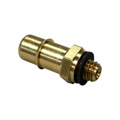 MEM-CO Barbed Fitting Adapter: 3/16 in Pipe x 1/4 in ID Size, MNPT x Barbed, Brass - Nickel-Plated Brass Barbed Tube Fittings