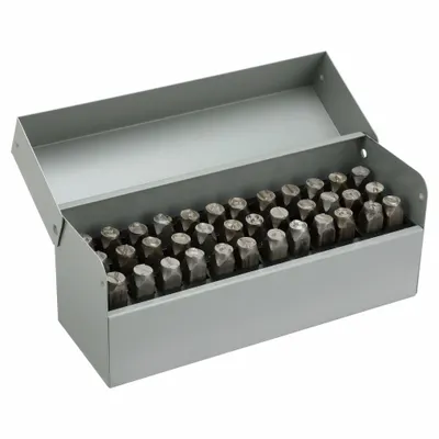C.H. HANSON Hand Stamp Kit: 0 thru 9 (6 doubles as 9)/Ampersand (&)/A thru Z - Sharp-Face Hand Stamps