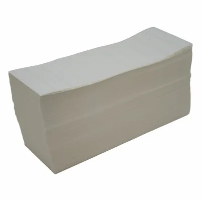 OEM Barcode Printer Labels: 4 in Label Wd - Fanfold Thermal Transfer Labels