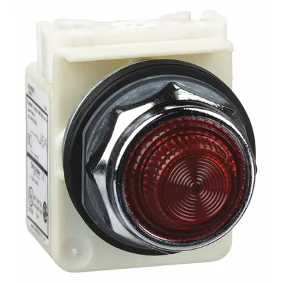 SCHNEIDER Pilot Light: 30 mm Panel Mounting Size, Red, Incandescent - Incandescent Pilot-Lights