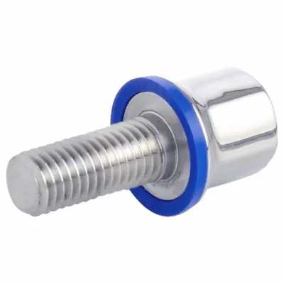 JW WINCO Hygienic Hex Head Screws: Stainless Steel, Fully Threaded, M8, 16 mm Fastener Lg - Hygienic Flanged Hex Head Bolts with Sealing Washer
