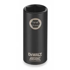 SAE 6-point standard impact socket with 1/2-inch drive and 1-1/16-inch socket size. Overall length of 3 inches with black oxide finish. Used for fastening and loosening nuts and bolts with impact wrenches in automotive, construction, and industrial applications.