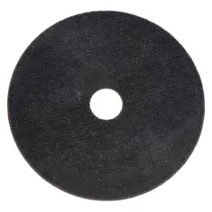 General purpose cut-off wheel for carbon and stainless steel. Type 1 wheel with 46-grit aluminum oxide abrasive. Dimensions: 4-1/2" diameter, 3/32" thickness, 7/8" arbor hole. Suitable for fabrication, maintenance, and metalworking tasks requiring clean cuts on ferrous metals.