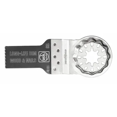 FEIN Oscillating Tool Blade: 13/16 in Blade Wd, 3 13/16 in Overall Lg, Bi-Metal - Starlock Mounted Blades