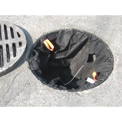 EAGLE Catch Basin Insert: Debris/Sediment, 24 in dia x 24 in H, 500 gpm Max. Flow Rate - Adjustable-Frame Insert Street Drain Filters
