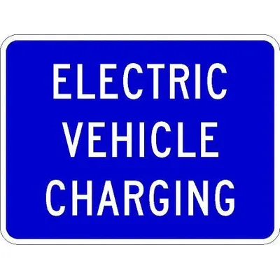 TAPCO Traffic Sign: 30 in x 24 in Nominal Sign Size, Aluminum, 0.08 in - Electric Vehicle Charging Signs