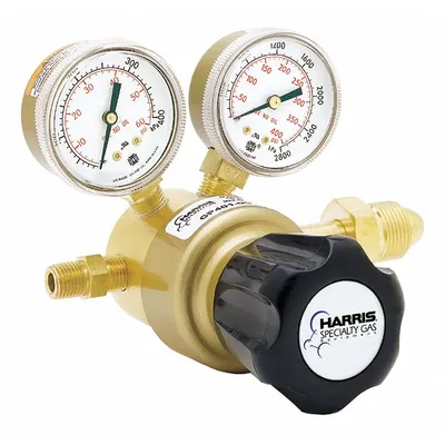 HARRIS Specialty Gas Regulator: Single Stage, CGA 350 Inlet, 1/4" NPT M Outlet - Fuel Gas Regulators
