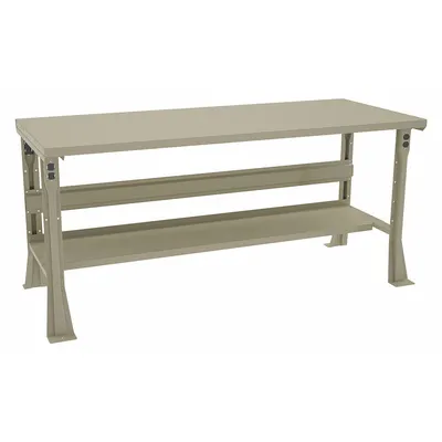 TENNSCO Workbench: Fixed Ht, Steel, 72 in x 30 in, 1,800 lb Overall Load Capacity - Open-Base Workstations