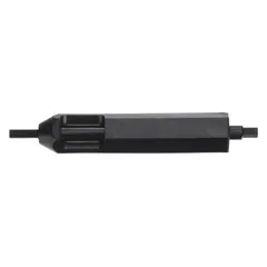 Steel installation tool for right-hand, fine-thread helical inserts in inch-system measurements. Used to prewind and install helical inserts into pre-tapped holes for thread repair or reinforcement in metal components. Compatible with HELI-COIL helical inserts.