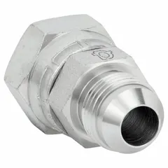 Steel hydraulic hose adapter with 3/4 in x 3/4 in fitting size, male x female gender, JIC x BSPP connection type, and swivel straight design. Used to connect BSPP-threaded equipment to JIC 37-degree flare fittings in hydraulic systems and fluid power applications.