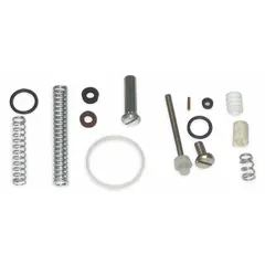 Repair kit containing gaskets, O-rings, and packings for Binks paint spray guns. Compatible with model 2100-2800-7. Used to replace worn seals and restore proper function in industrial finishing and coating applications.