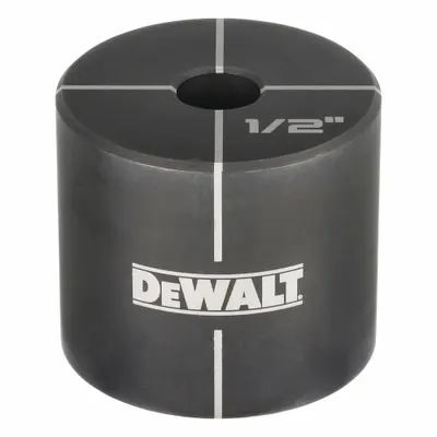 DEWALT Knockout Die: 10 ga Sheet Metal Capacity (Steel), 1/2 in Nominal Size, Round - DEWALT Knockout Punches & Dies