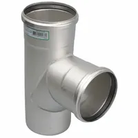 Metal Pipe Tee: Stainless Steel, Tee, 3 in x 3 in x 3 in, Female x Female x Female, 29 psi (MPN SS3x3-90-316)