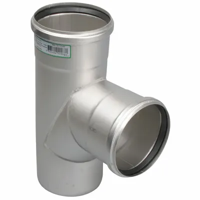 BLUCHER Metal Pipe Tee: Stainless Steel, Tee, 3 in x 3 in x 3 in, Female x Female x Female - Push Fit Pipe Fittings