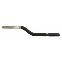 This SHAVIV E720 blade is made of high-speed steel and designed for deburring inner holes in plastic workpieces. It supports both right-hand and left-hand rotation, making it suitable for manual or machine deburring operations in fabrication and finishing