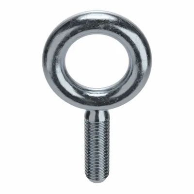 KEN FORGING Machinery Eye Bolt: Without Shoulder, Steel, Zinc-Plated, 1/2"-13 Thread Size - Machinery Eye Bolts without Shoulder