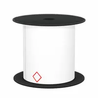 Pre-Cut Label Stock Roll: GHS Diamond, 3 in x 4 1/2 in, Vinyl, Red/White, Indoor/Outdoor, 250 Labels (MPN BMSLT34GHS1V2)