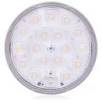 MAXXIMA Back-Up Light: LED, Backup/Reverse Light, Clear, Round, 4 5/16 in Overall Dia, Grommet, IP67 (MPN M42324-A)