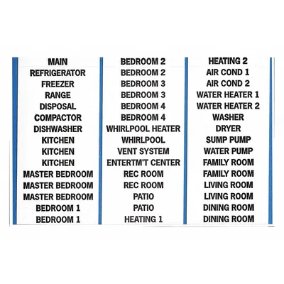 BRADY Preprinted Wire Marking Label Sheets