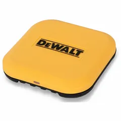 Tabletop wireless charging pad with a 6 ft Kevlar-reinforced USB-C power-in cable and 5/8 in overall height. Includes one Qualcomm Quick Charge 3.0 Adapter. Suitable for charging compatible devices in workshops, offices, or job sites.
