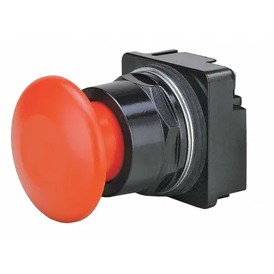Siemens Mushroom Head Push Button: Illuminated, Mushroom Head Profile, Metallic - Illuminated Mushroom-Head Push Buttons