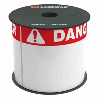 CREATIVE SAFETY SUPPLY LabelTac OSHA Header Supply: Danger, Red Danger OSHA Header Supply, 6 in x 4 in - LabelTac Danger Precut Label Rolls