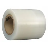 This UV-resistant surface protection film tape is made from transparent polyethylene film with an acrylic adhesive. It is designed for temporary protection of surfaces during handling, storage, or transit, and its UV resistance extends outdoor durability. The tape is 12 inches wide, 200 yards long, and 2 mil thick