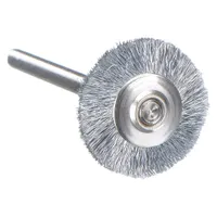 DREMEL Rotary Tool Brush: 3/4 in Brush Dia, Wheel Brush, Straight, Mounted, Carbon Steel, 2 PK (MPN 428-02)