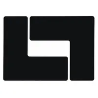 Floor Marking Tape: L, Solid, Black, No Legend, 3 in x 8 in, 8 mil Tape Thick, Brady®, B-514, 20 PK (MPN 104446)