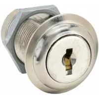 Cam Lock: Std Keyed Cam Lock, Keyed Alike, Zinc Die-Cast, Nickel, Quarter-Turn Clockwise Unlock (MPN C8054-C642A-14A)